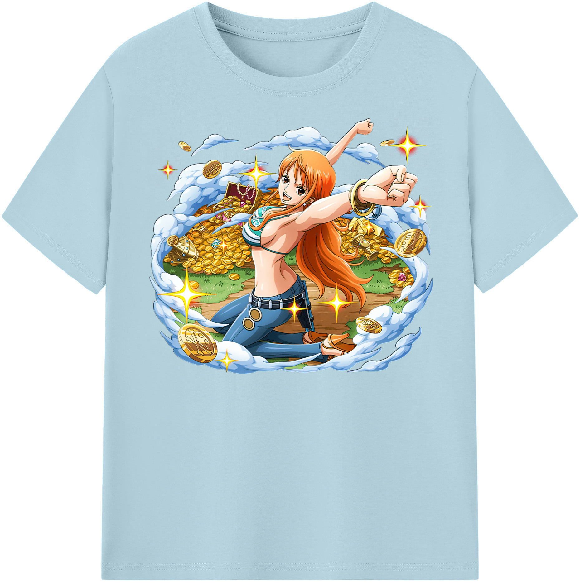 ワンピース ナミ ONE PIECE Nami 綿100％半袖Tシャツ（フロントプリント）